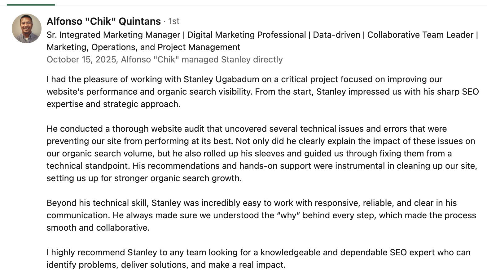 Stanley-Udegbunam-SEO-Manager-work-review Stanley Udegbunam Best SEO Expert in Africa